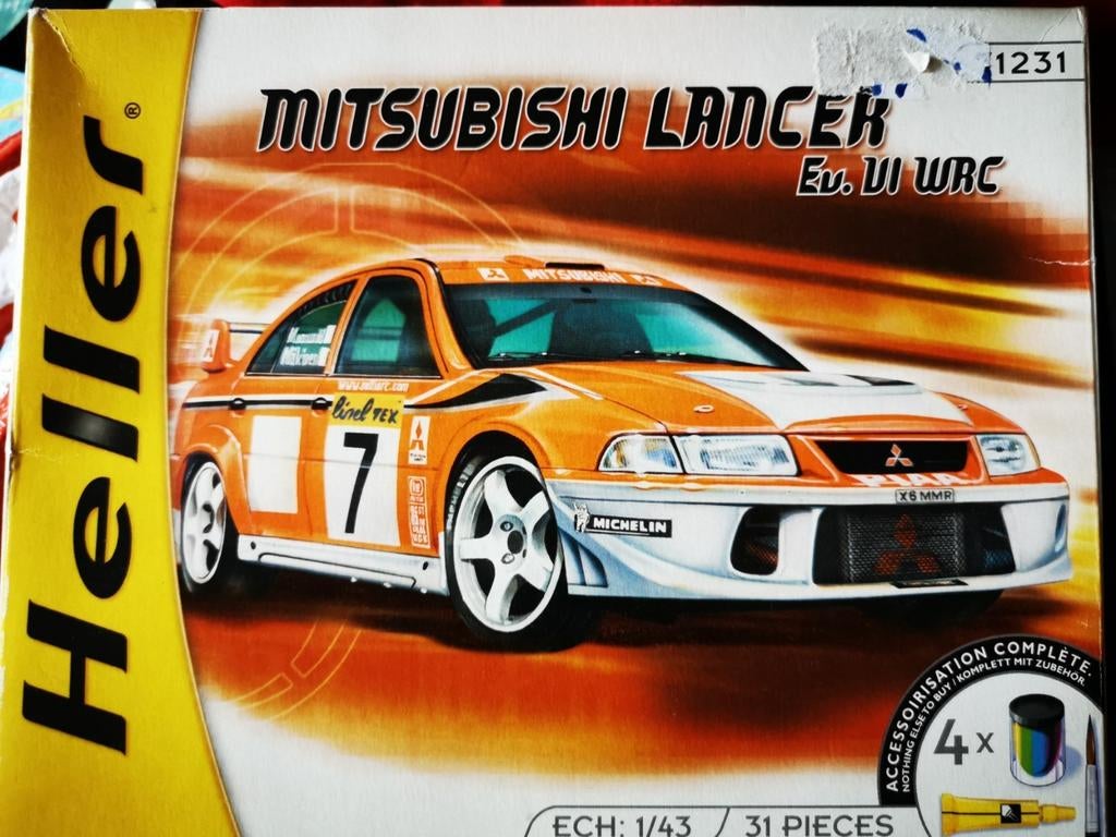 Rallye Mitschibitsu Lancer, Heller 1/43, Hobby & Loisirs créatifs, Modélisme | Voitures & Véhicules, Comme neuf, Voiture, 1:32 à 1:50