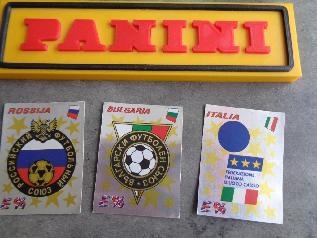 AUTOCOLLANTS DE FOOTBALL PANINI EMBLÈMES EURO 96 CE 3X BADGE, Enlèvement ou Envoi