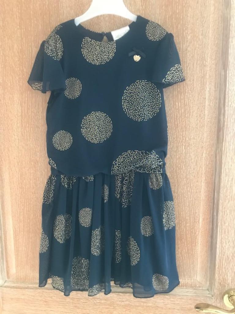 Blauw en goudkleurige jurk Le Chic - maat 116 (nr4615), Kinderen en Baby's, Meisje, Le Chic, Nieuw, Ophalen of Verzenden