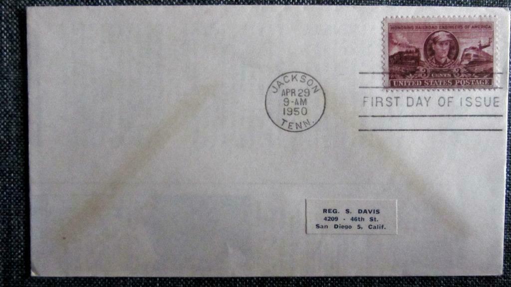 FDC-VERVOERMIDDELEN-TRAM-TREIN-AUTO-KOETS-FIETS- U.S.A., Ophalen of Verzenden, Gestempeld, Treinen