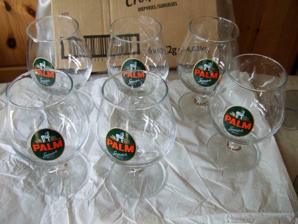 PALM  BIERGLAZEN OP VOET, Collections, Marques de bière, Enlèvement ou Envoi, Neuf, Verre ou Verres, Palm