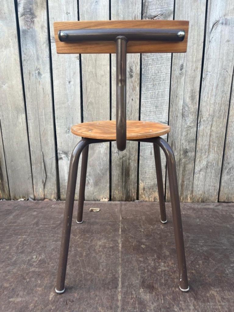 Vintage Upcycled Industriële Kruk – zithoogte = 49cm (8stks), Ophalen of Verzenden, Gebruikt, IJzer