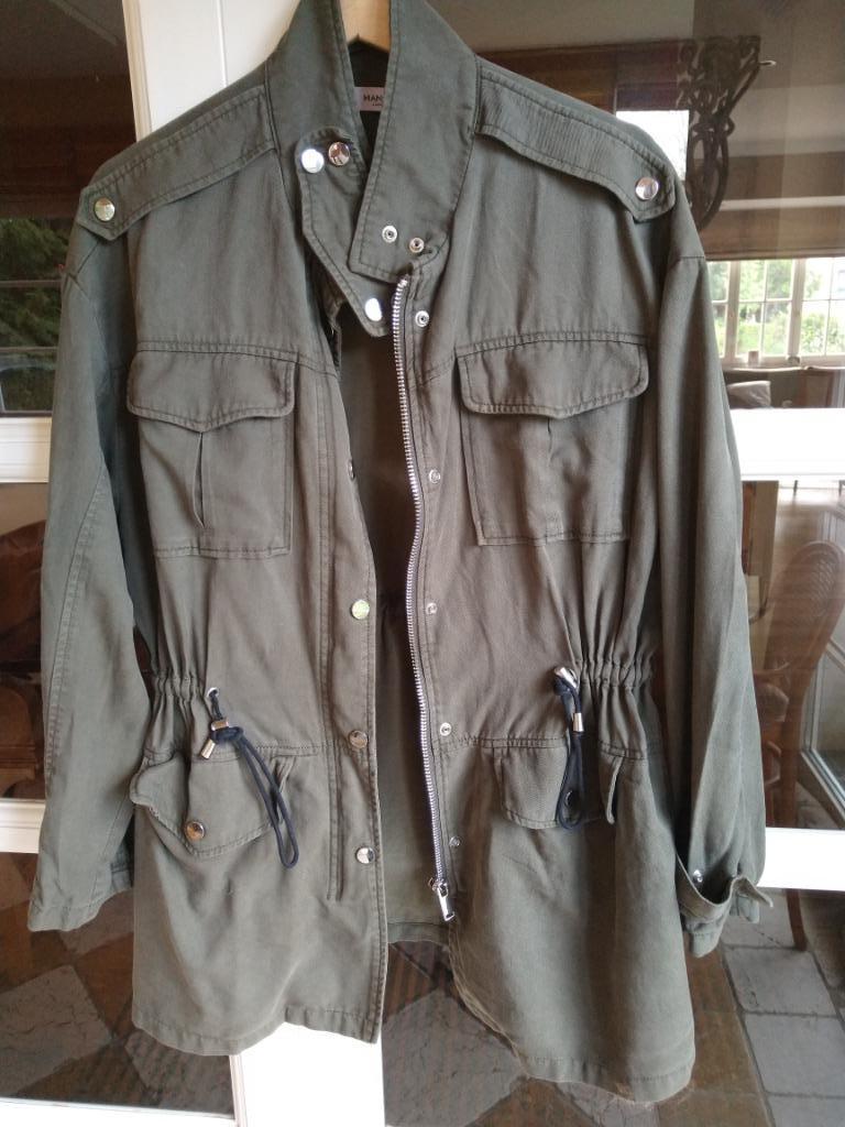 MANGO - veste kaki T.Small, TBE, Mango, Ophalen of Verzenden, Zo goed als nieuw, Maat 36 (S)