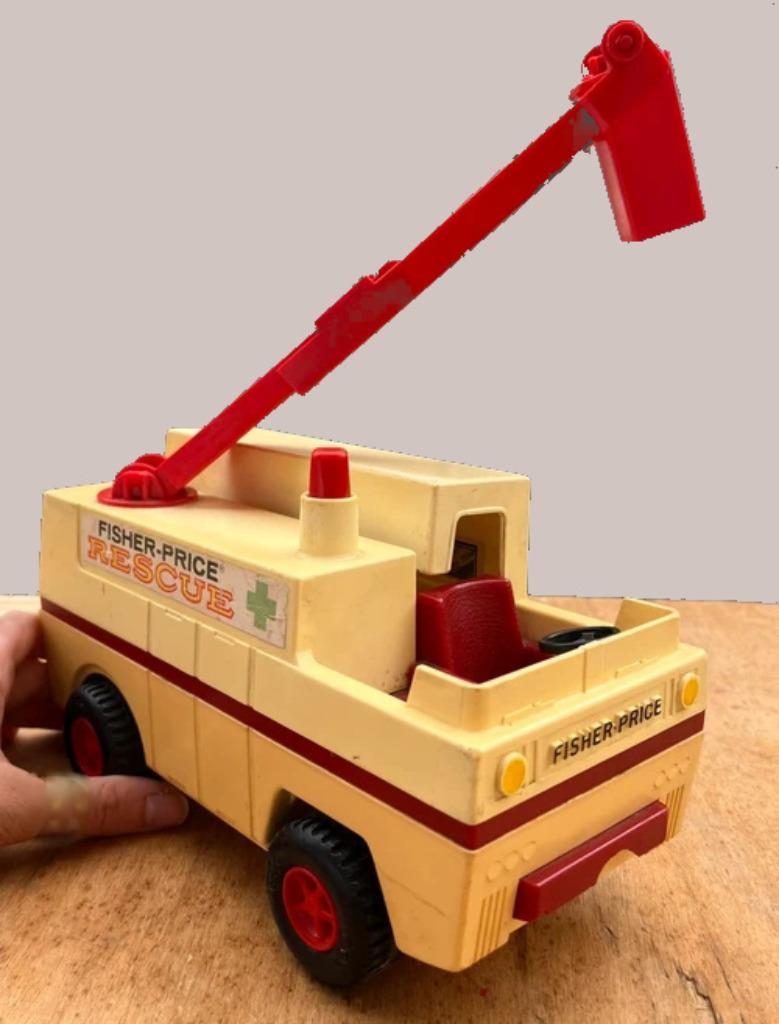 Rescue Truck - Fisher-Price #303 (1974), Ophalen, Gebruikt, Auto of Voertuig