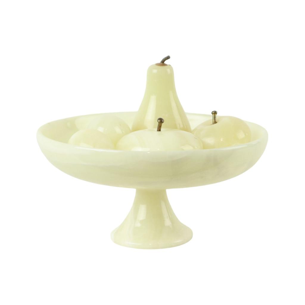 Vintage Fruitschaal Onyx Marmer Natuursteen Decoratie, Ophalen of Verzenden