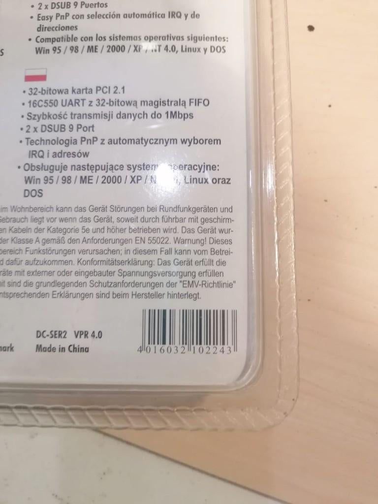 carte PCI Digitus Serial I/O 2 ports, Enlèvement, Neuf