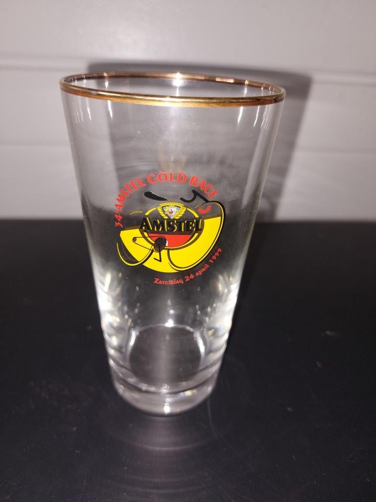 Amstel goldrace bierglas, Ophalen of Verzenden, Zo goed als nieuw, Glas of Glazen, Amstel