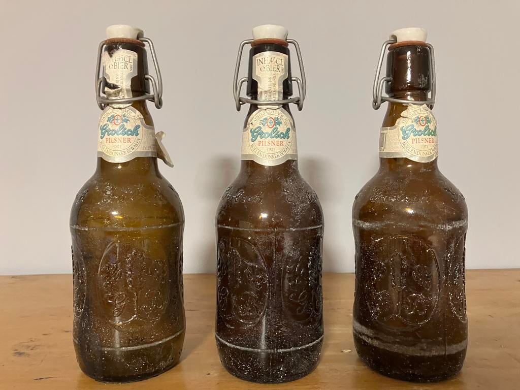 Grolsch bierflessen, Collections, Marques de bière, Enlèvement, Utilisé, Bouteille(s), Grolsch