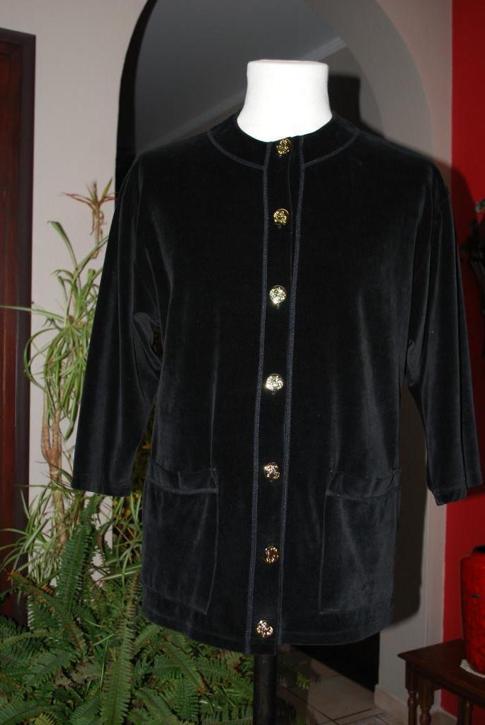 Noël Veste en velours noir"Atelier G" Manches longues T44/46, Taille 46/48 (XL) ou plus grande, Enlèvement ou Envoi, Comme neuf
