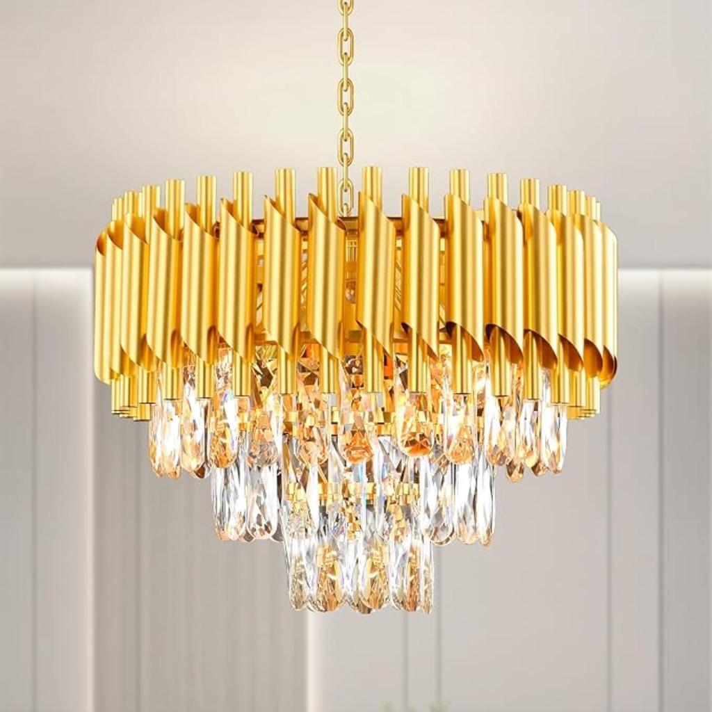 Lustre moderne avec lampe en cristal LIVRAISON GRATUITE, Envoi, Neuf, MODERN