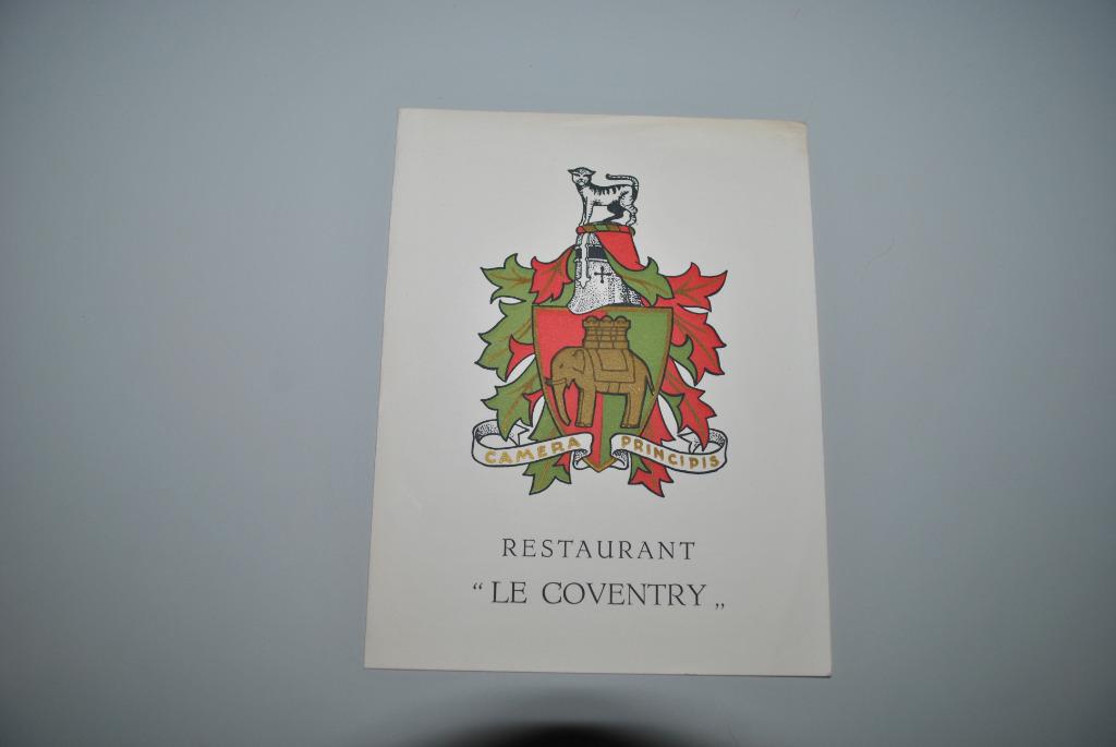 Belgique carte Restaurant Coventry/Bruxelles, Collections, Envoi, Utilisé