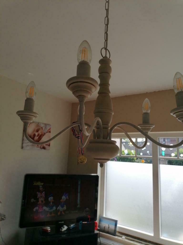 Laura Ashley kroonluchter hout, Ophalen of Verzenden, Hout