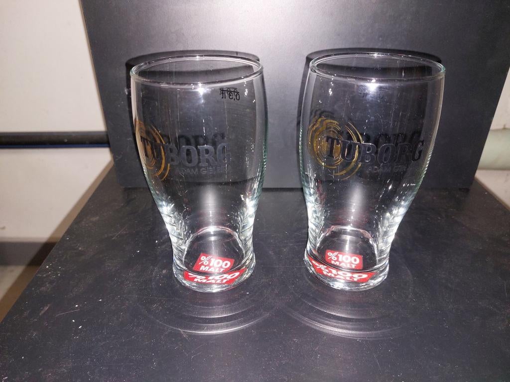 Verres à bière 100 % malt Tuborg, Enlèvement ou Envoi, Comme neuf, Verre à bière