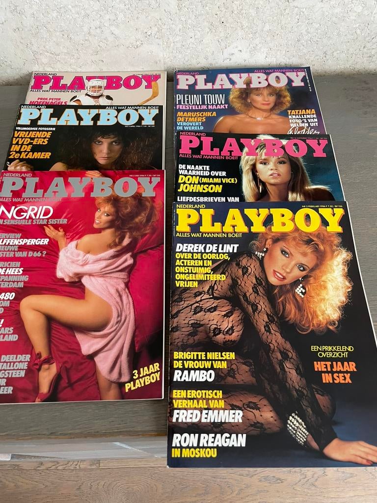 6 Nederlandse Playboy magazines in nieuwe staat aan 10€/stuk, Ophalen of Verzenden, 1980 tot heden