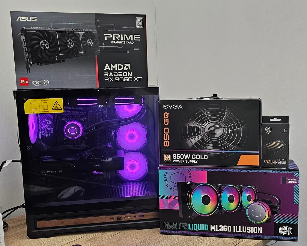 Gaming PC i7-11700K / RX 9060 XT 16GB / 32GB RAM / 2TB NVMe, 32 GB, Reconditionné, Virtual Reality, 4 Ghz ou plus