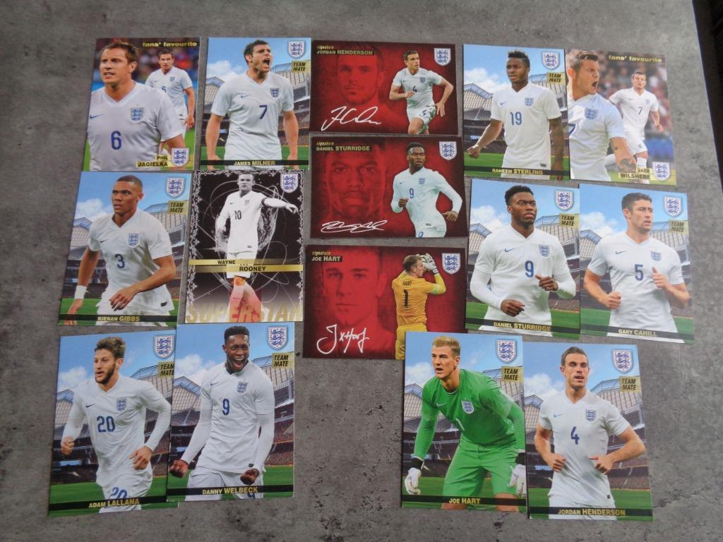 VOETBAL  KAARTEN  PANINI CARREFOUR   ENGELAND SPELERS 15X, Ophalen of Verzenden