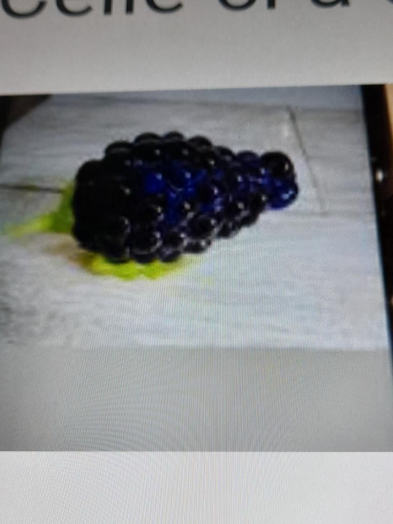 Grappe de raisin en verre  +/- 20 cm x 10 cm, Enlèvement ou Envoi