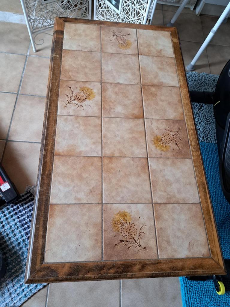table de salon, Moins de 50 cm, Comme neuf, Enlèvement, Chêne