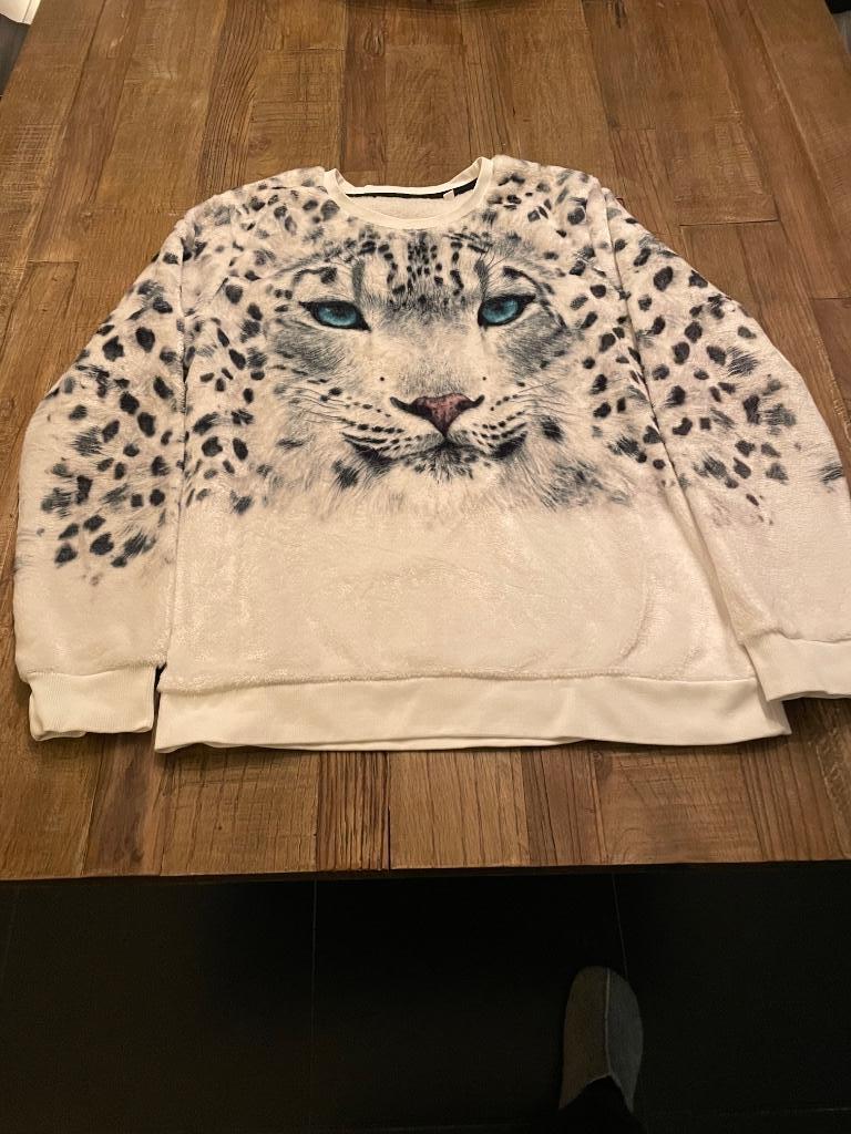 Witte trui met tijger op 170-176cm, Enfants & Bébés, Vêtements enfant | Taille 170, C&A, Pull ou Veste, Comme neuf, Enlèvement