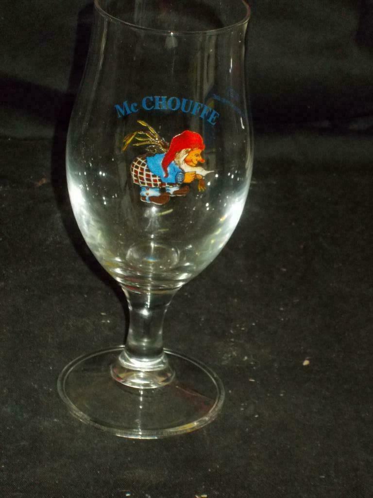 Bierglas.Mac Chouffe.La Chouffe. D'Achouffe. D 135, Ophalen of Verzenden, Zo goed als nieuw, Glas of Glazen, Overige merken