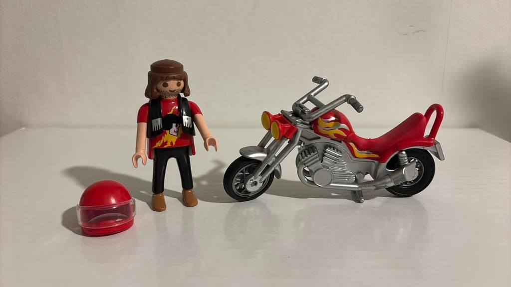 Playmobil moto chopper, Ophalen of Verzenden, Zo goed als nieuw, Complete set