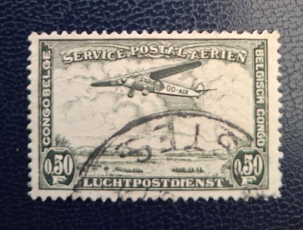 Timbre du Congo belge OBP PA7, Enlèvement ou Envoi, Affranchi, Oblitéré