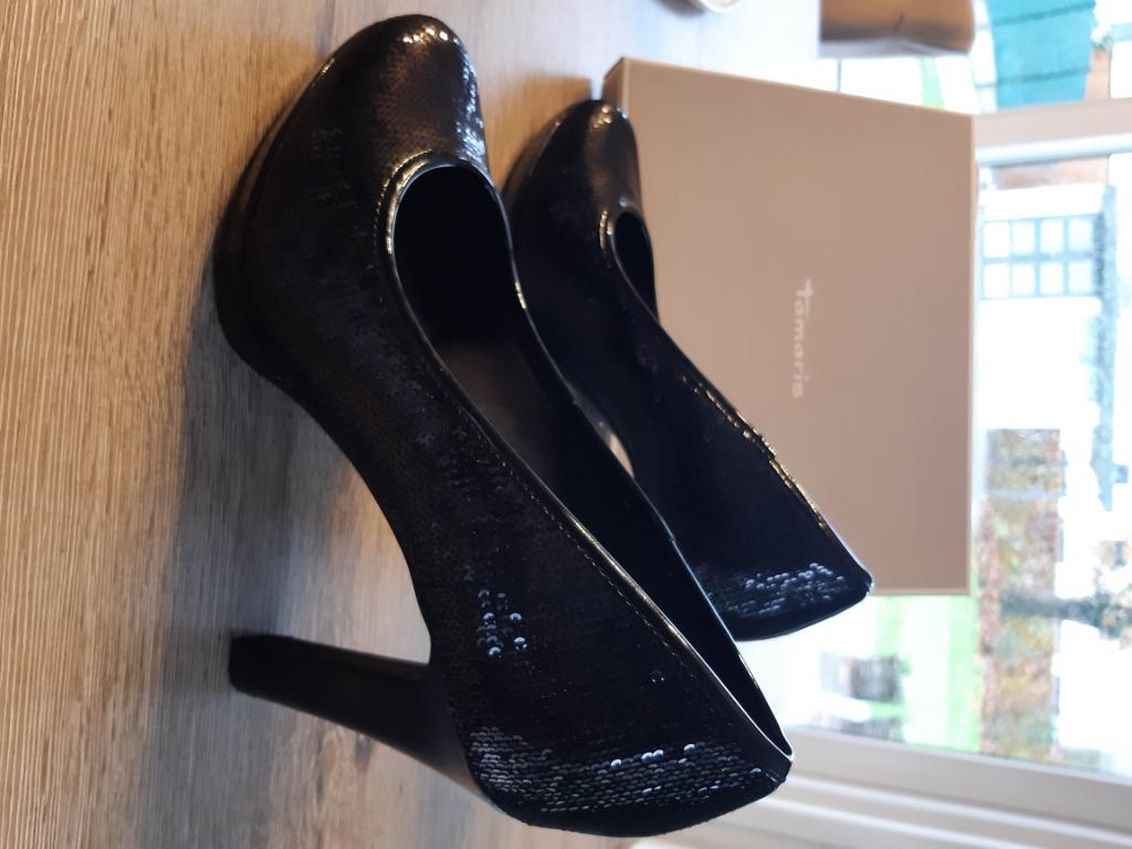 Nieuwe niet gedragen zwarte pumps "Tamaris", Escarpins, Enlèvement, Noir, Neuf