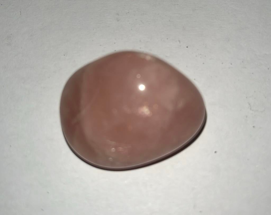 Rozenkwarts steen - 22gram - 35mm x 26mm, Ophalen of Verzenden