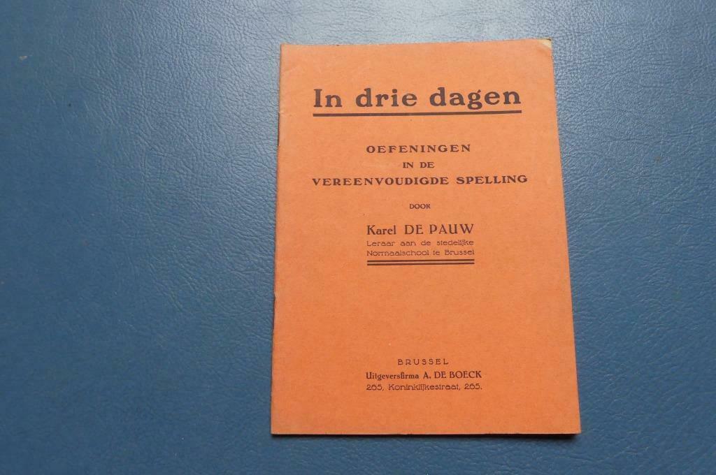Boekje, In drie dagen, Enlèvement ou Envoi, Utilisé