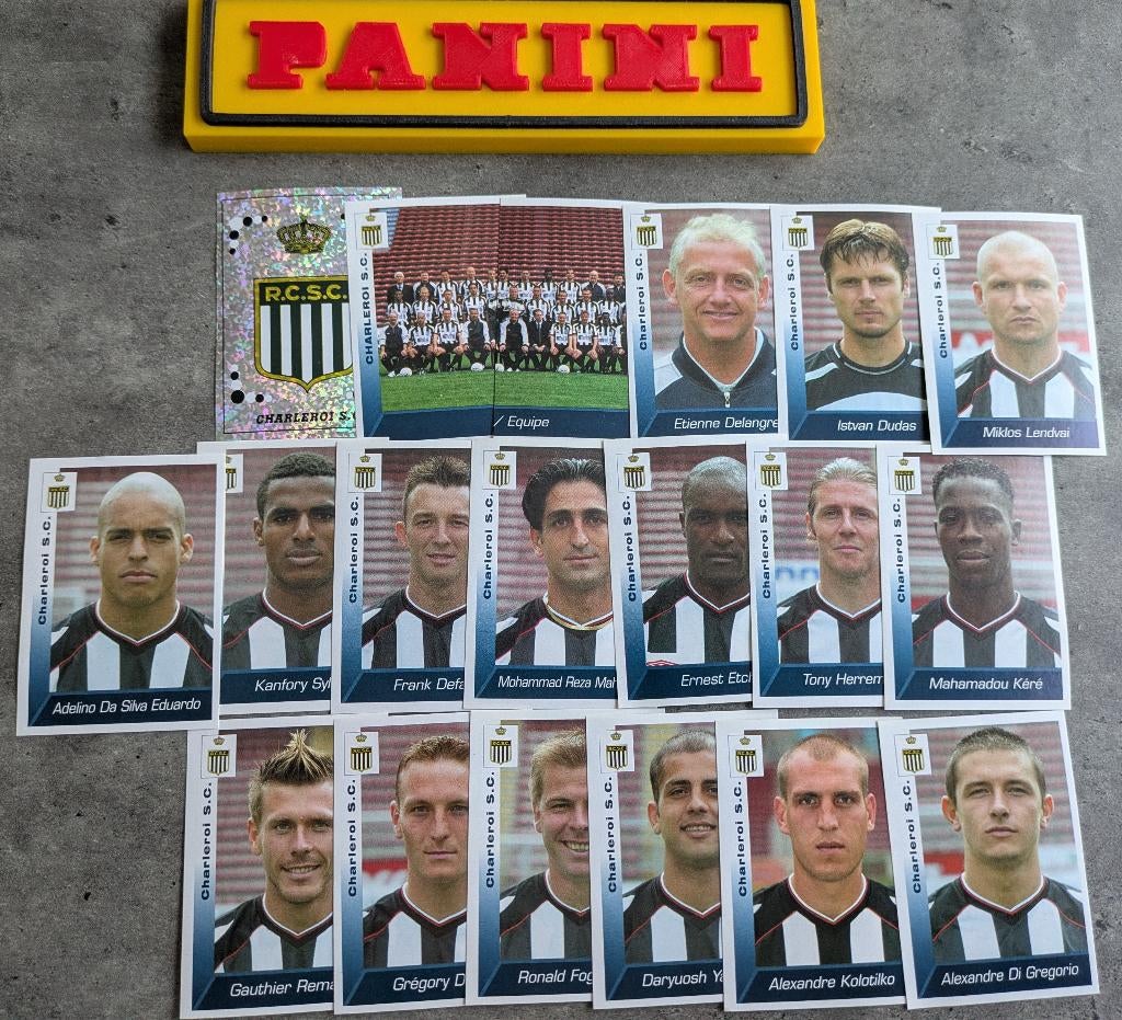PANINI STICKERS 19X FOOTBALL 2003 CHARLEROI SP.  VOETBAL, Verzenden, Nieuw