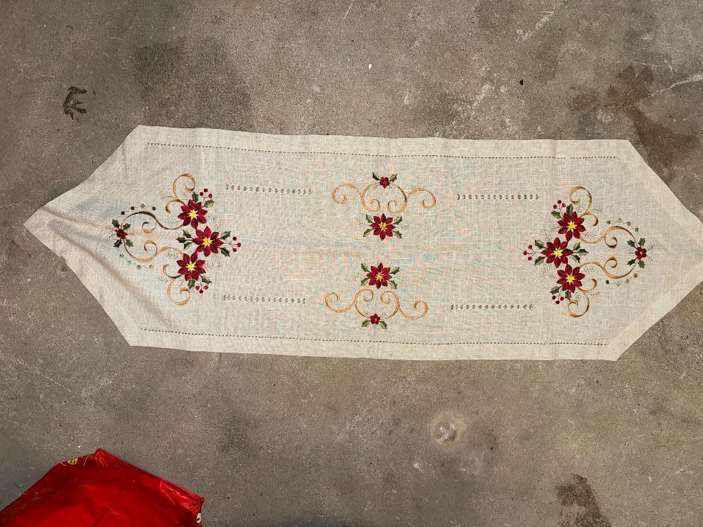 Chemin de table beige à motifs, Ophalen of Verzenden, Nieuw, Rechthoek