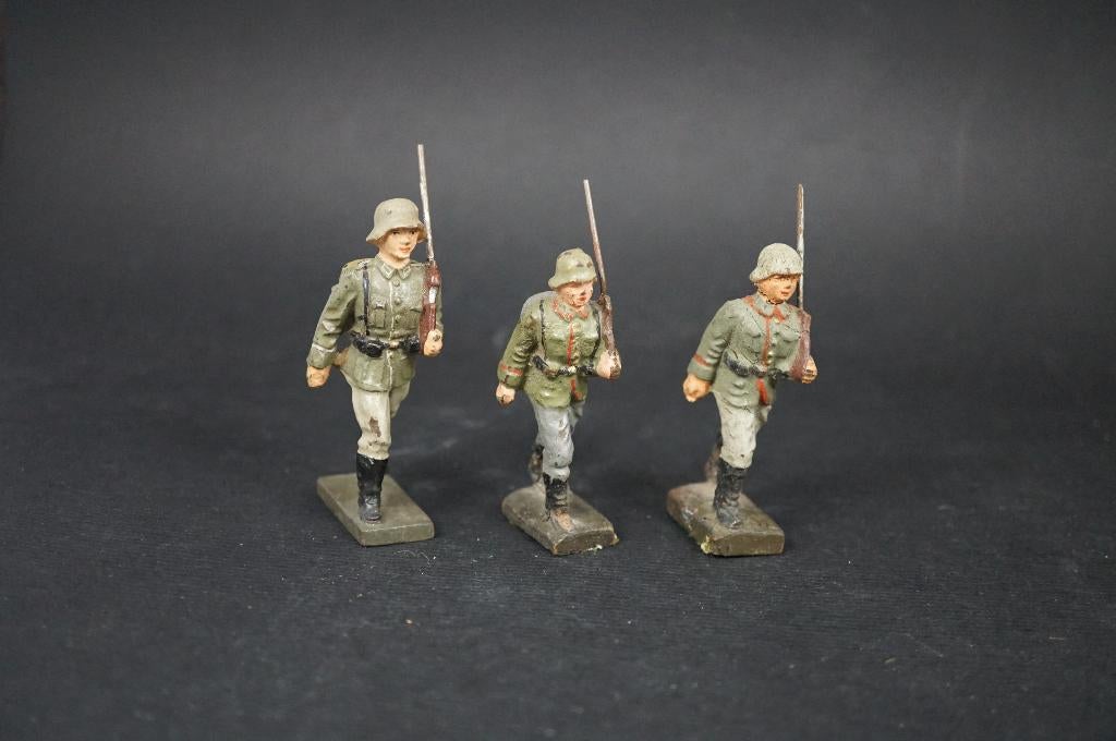 3 soldats LINEOL différents allemands - VINTAGE, Enlèvement ou Envoi