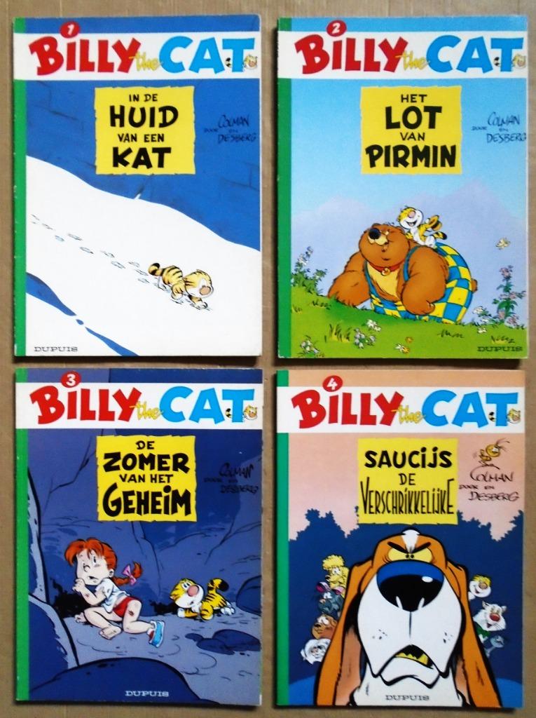Billy the Cat - nrs.1 t/m 4 - 1990/1996 - Colman & Desberg, Livres, Plusieurs BD, Enlèvement ou Envoi, Colman & Desberg, Utilisé