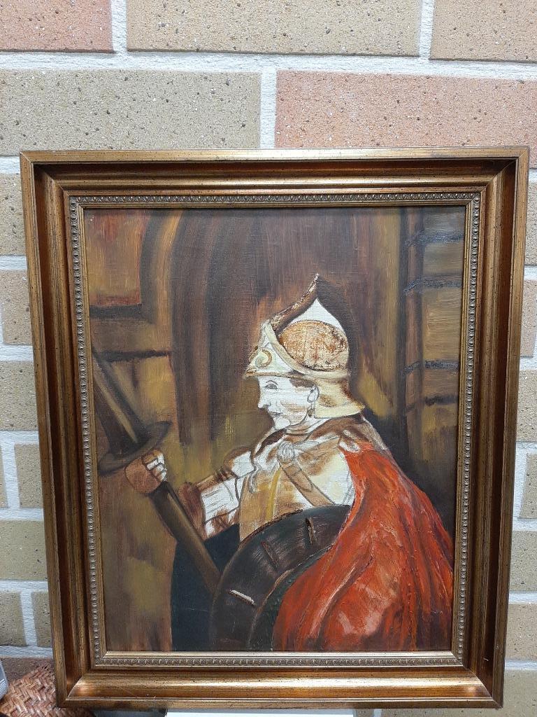 Schilderij van  ridder, Antiek en Kunst, Kunst | Schilderijen | Klassiek, Ophalen