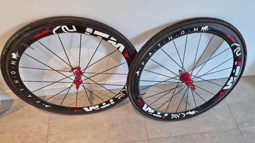 ITM Pathom wielset (tubular) full carbon, Fietsen en Brommers, Fietsonderdelen, Ophalen, Gebruikt, Wiel