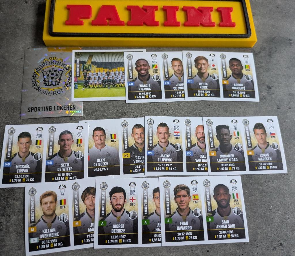 PANINI Lot de 11 autocollants foot LOKEREN football 2019/20, Enlèvement ou Envoi, Neuf