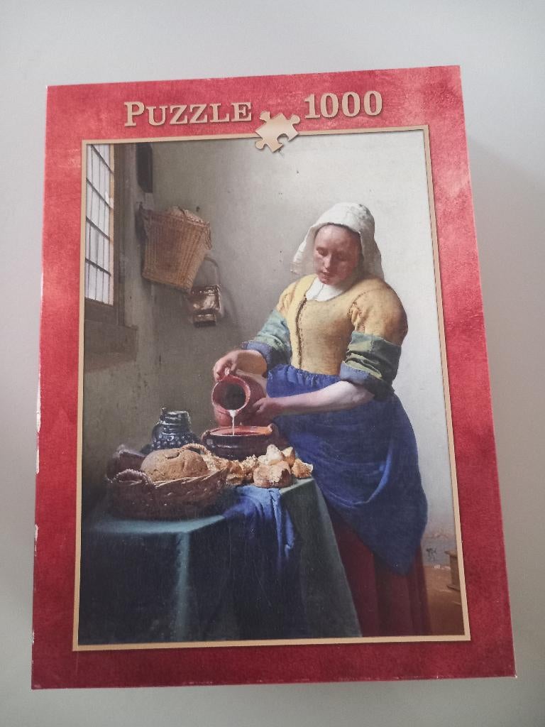 Puzzel Puzzle 1000 Stukken Vermeer Melkmeisje Kunst Spel, Ophalen of Verzenden, 500 t/m 1500 stukjes, Legpuzzel