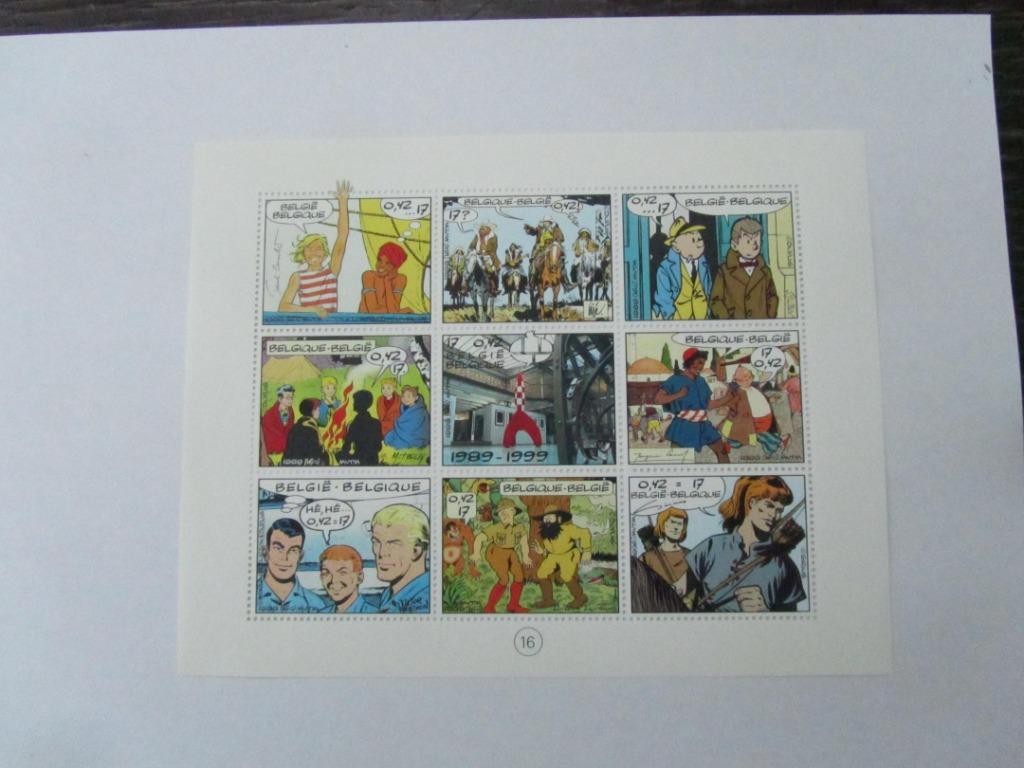 POSTZEGELS BELGIE 1999 STRIPFIGUREN TE KOOP AFGEPRIJSD, Orginele gom, Ophalen of Verzenden, Zonder stempel, Postfris