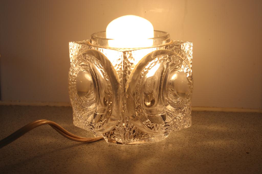 Peil Putzer Ice Cube 1960 1970 vintage decoratieve tafellamp, Ophalen of Verzenden