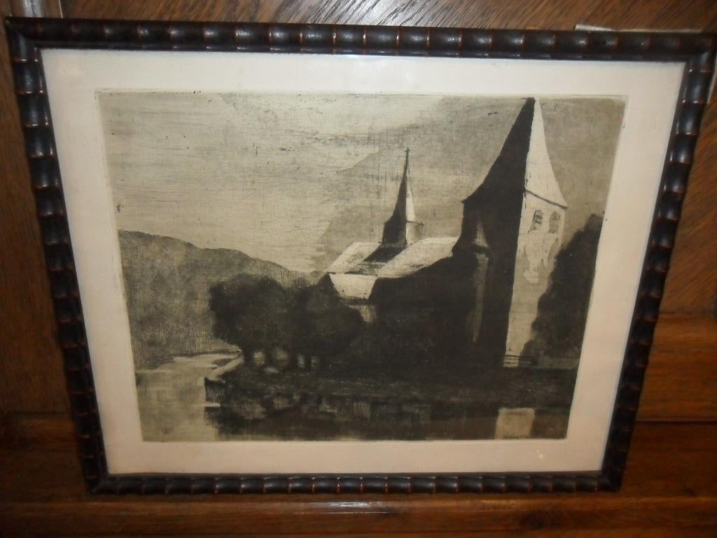 Max Michotte ets (Haine St Paul 1916-1975 La Louvière), Antiek en Kunst, Kunst | Etsen en Gravures, Ophalen of Verzenden
