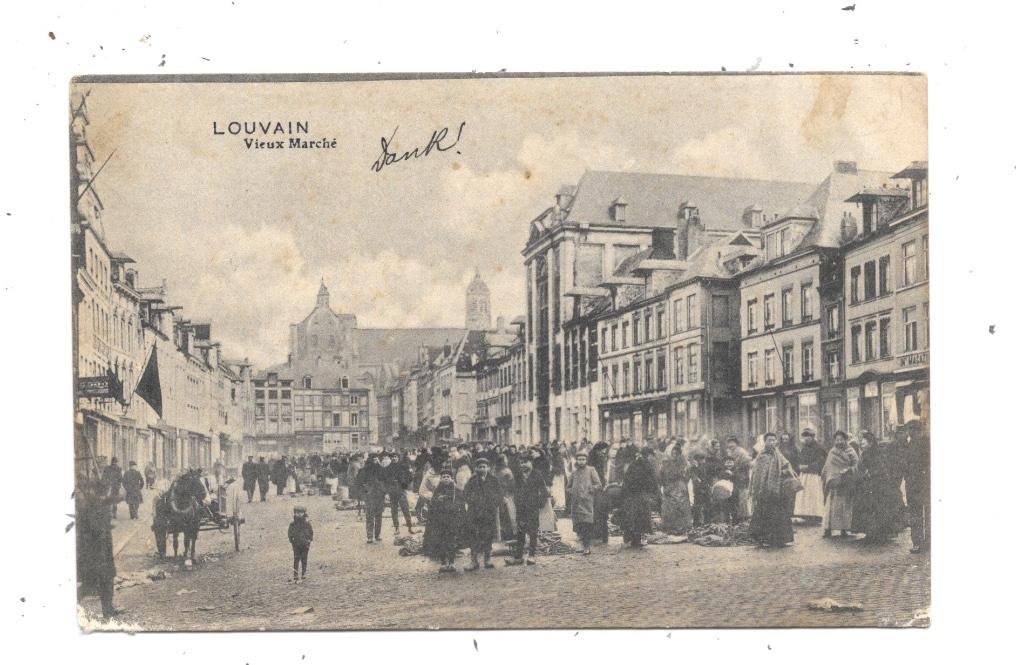 Leuven NA330: Oude Markt 1913, Verzamelen, Verzenden, Voor 1920, Gelopen, Vlaams-Brabant