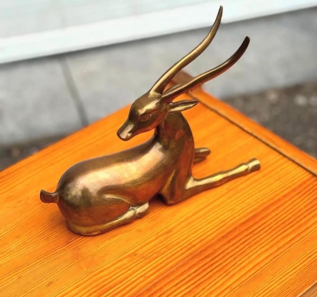 Cerf en laiton, antilope (lourde), Enlèvement ou Envoi, Cuivre