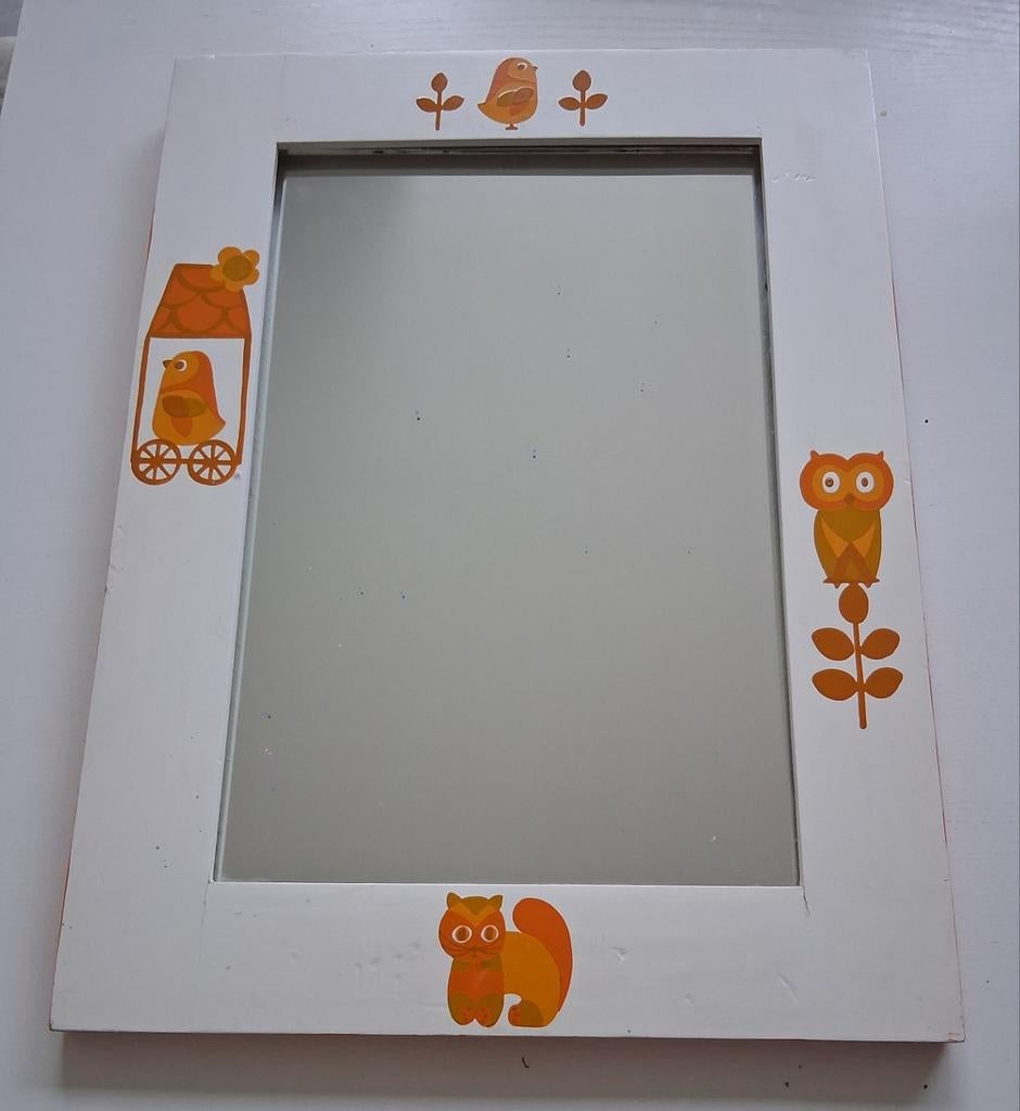 VINTAGE DUJARDIN houten kinderspiegel, Ophalen
