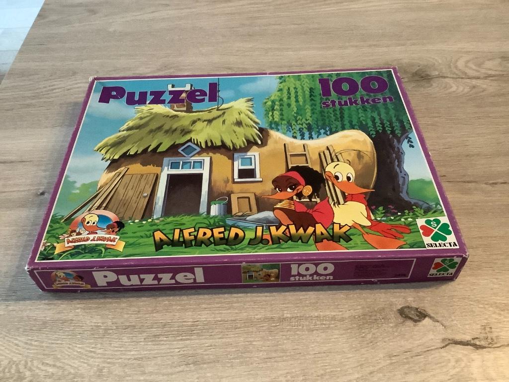 Alfred J.kwak puzzle (100 stuks) (1989), Ophalen of Verzenden, Meer dan 50 stukjes, Gebruikt, 4 tot 6 jaar