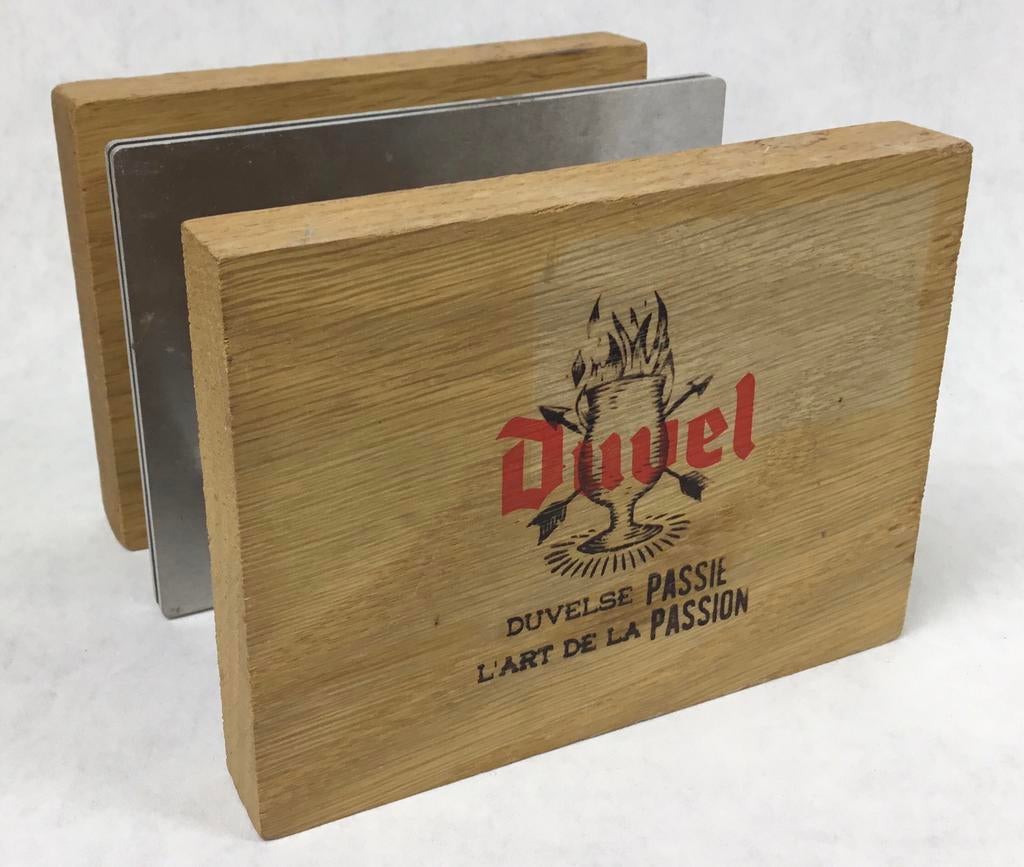 Duvel brouwerij Moortgat bierkaarthouder, Ophalen of Verzenden, Zo goed als nieuw