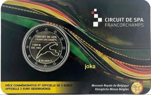 België coincard 2 euro  2025 Spa-francorchamp FR, Verzenden