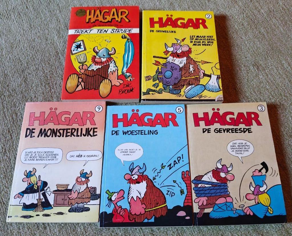 Pakket Hägar de Verschrikkelijke Dik Browne strips (nr. 4):, Boeken, Stripverhalen, Ophalen of Verzenden, Gelezen