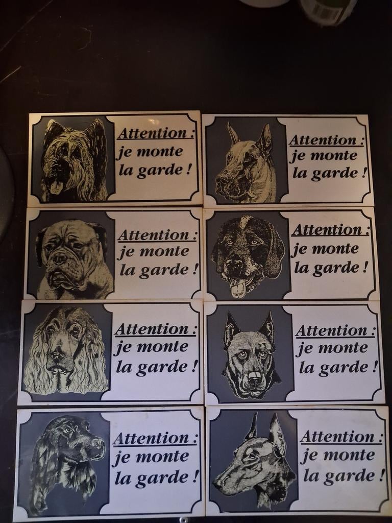 14  Plaques de garde., Ophalen of Verzenden