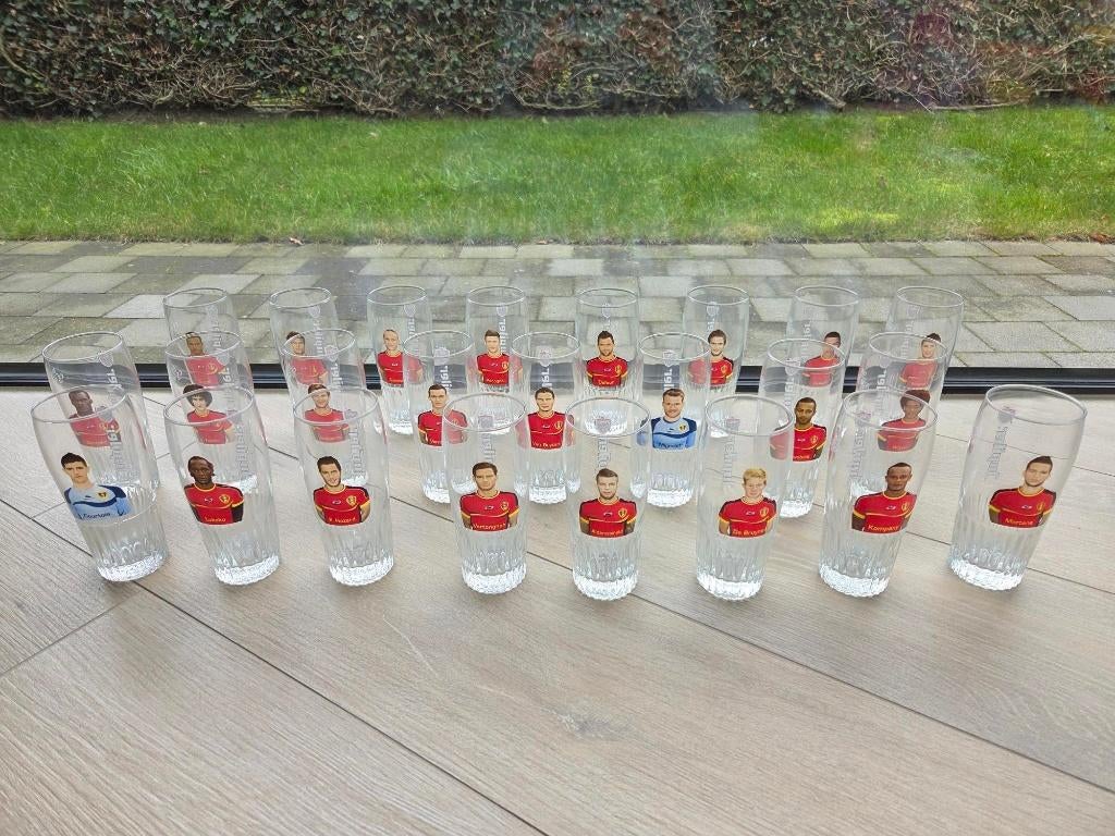 Jupiler glazen WK 2014 complete set goede staat, Verzamelen, Ophalen, Nieuw, Glas of Glazen, Jupiler