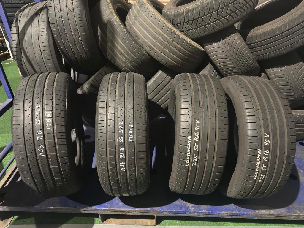 225 55 R16 95V  2XPIRELLI 2XCONTINENTAL  OCCASIE, Enlèvement, Utilisé, BMW